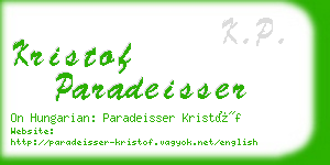 kristof paradeisser business card